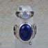 Silver rings with gemstones, diamonds and khanda / adi shakti symbols